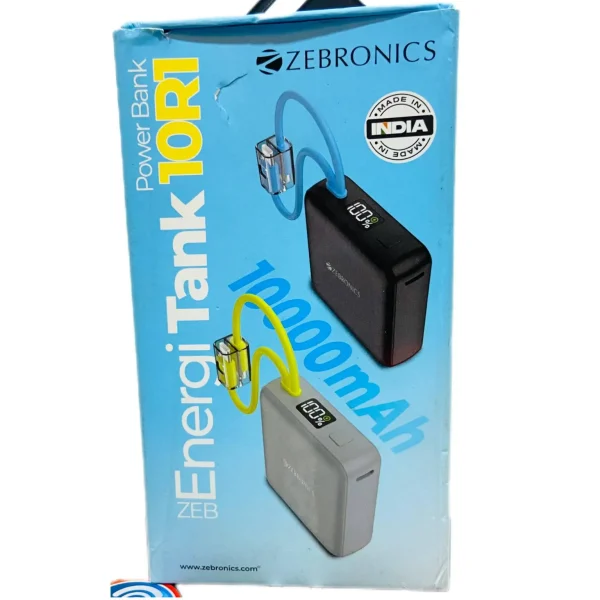 ZEBRONICS Energi Tank power bank 10000MAH