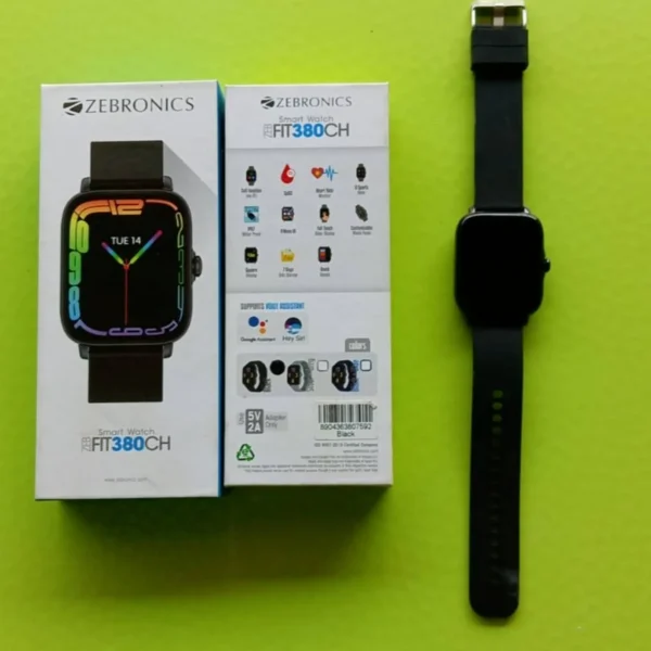 ZEBRONICS swart watch