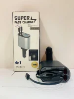 Aimtel Retractable Car Charger,4 in 1 Dual Port Car Phone Charger,PD Fast Charging Car Charger Compatible with iPhone