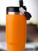 Tumbler with straw