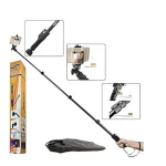 Selfie Stick Extendable With Shutter Remote For Mobile Phone - Black