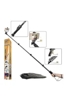 Selfie Stick Extendable With Shutter Remote For Mobile Phone - Black