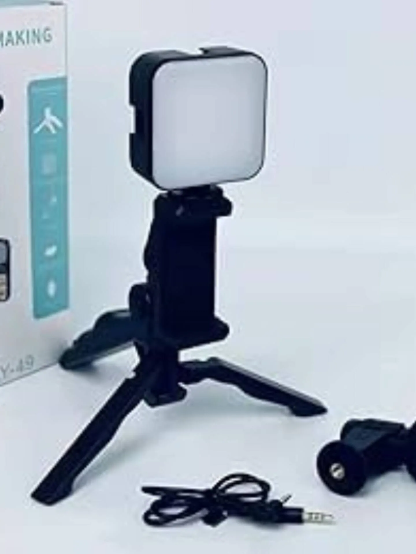 InShot_20250814_113135075 GET IN THE GAME Video Making Kit with Bluetooth Remote, Mic, Mini Tripod Stand, Led Light & Phone Holder Clip for Making Video (Vlogging Kit) - Image 1