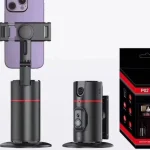 Tracking Tripod, No App Required, 360° Rotation Body Phone Camera Mount Smart Shooting Holder for Live Vlog Streaming Video, Rechargeable Battery-Black