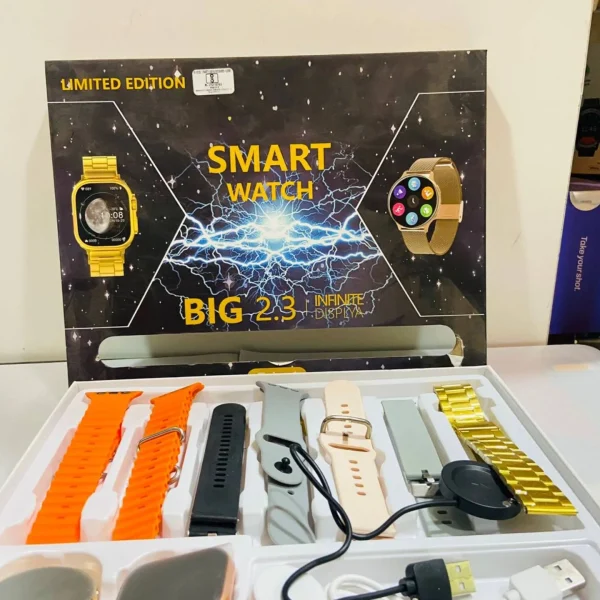 Smartwatch Combo: Bluetooth Calling, Health Monitoring, & iOS Support – 10-in-1 Set (Watch, TWS