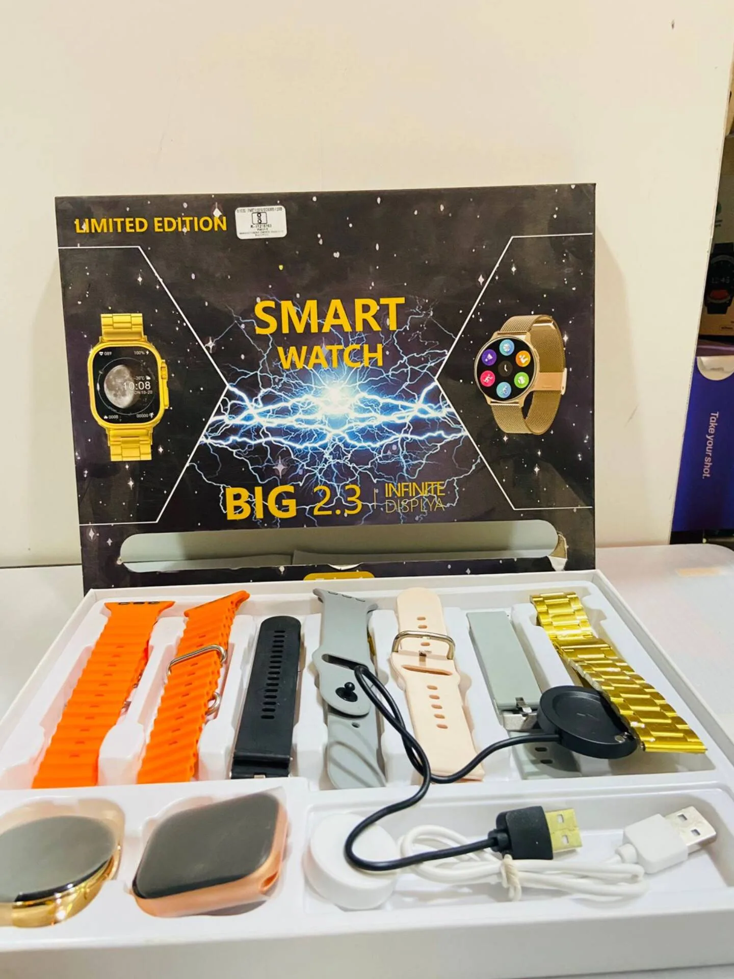 InShot_20250815_205307096 Smartwatch Combo: Bluetooth Calling, Health Monitoring, & iOS Support – 10-in-1 Set (Watch, TWS - Image 1