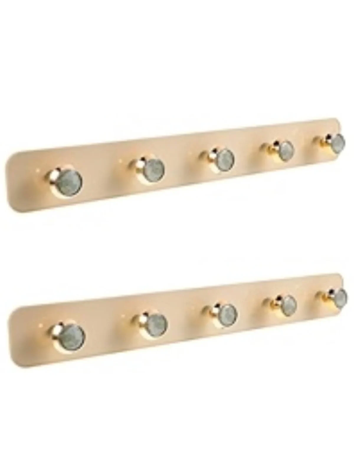 Mobestech Wall Mounted Adhesive Key Holder and Coat Rack Modern Towel Hook for Entryway Five Hook Organizer for Coats Towels and Scarves Stylish and Design Beige - Image 2