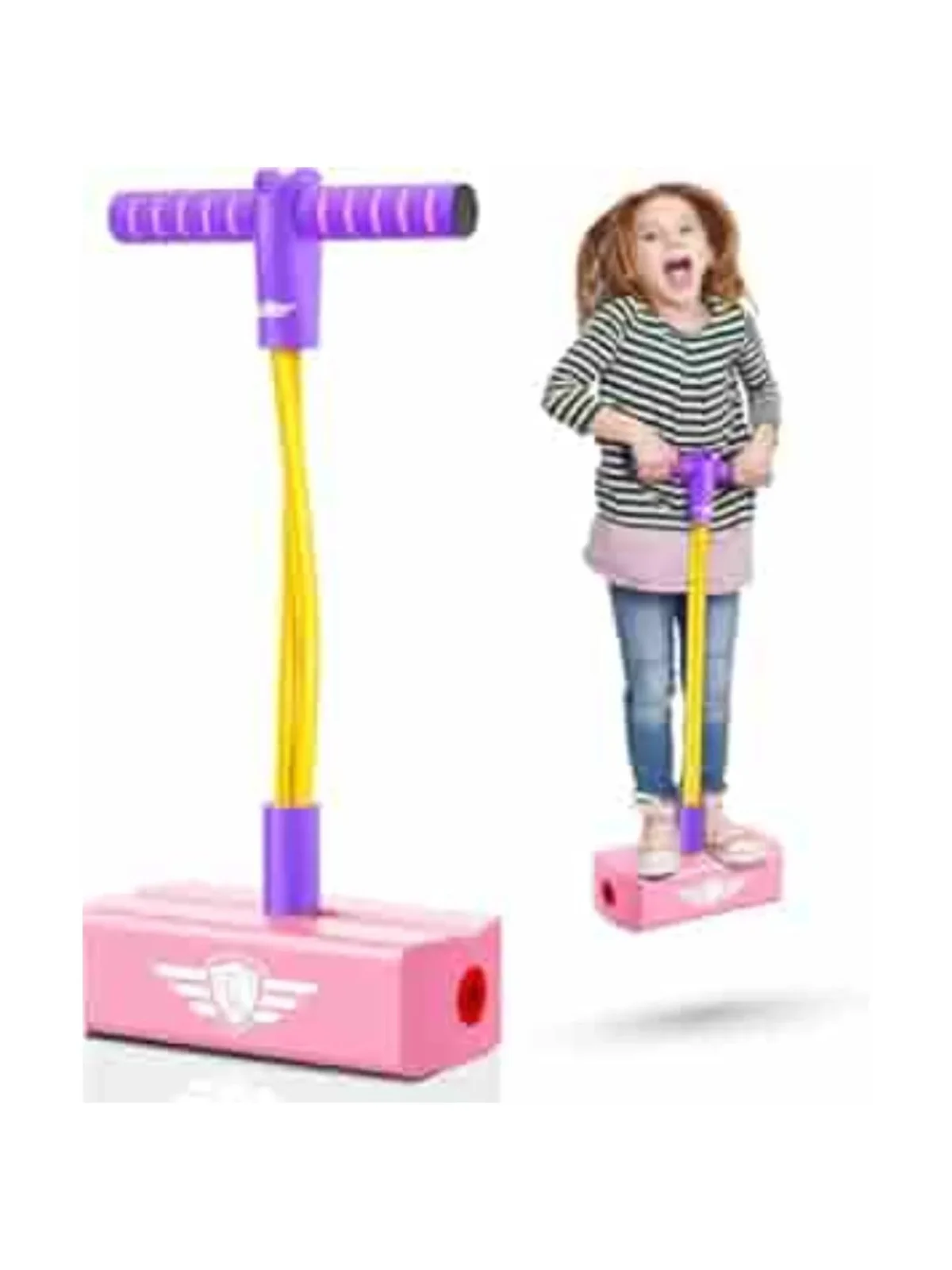 MART Kids Pogo Jumper Fun and Safe Pogo Stick for Toddlers, Durable Foam Bungee Jumping Stick Makes Squeaky Sounds ImJ Koves Balance, Gifts for 3-12 Year Old Boys Girls (Multicolor). - Image 2