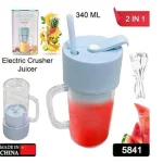 Wireless Portable Travel Electric Juicer Cup, Blender Bottle 500ml, Rechargeable Battery Fruit Mixer Multifunction Outdoor Milkshake Maker for Smoothie Juice