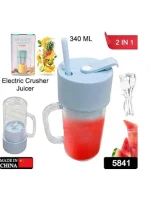Wireless Portable Travel Electric Juicer Cup, Blender Bottle 500ml, Rechargeable Battery Fruit Mixer Multifunction Outdoor Milkshake Maker for Smoothie Juice