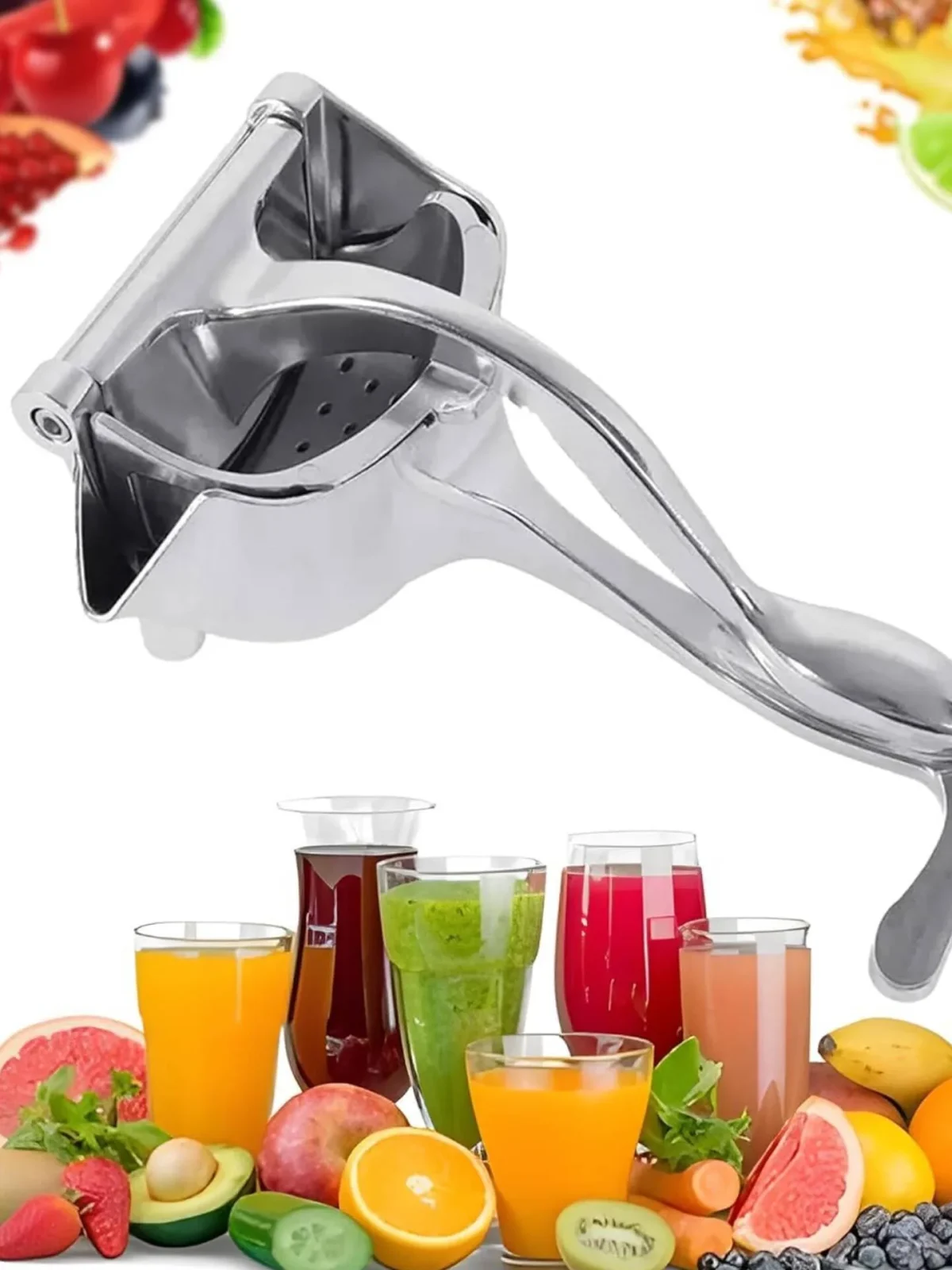 Fruit Manual Juicer, Fruit Juice Squeezer, Stainless Steel Heavy Duty Squeezer Extractor Tool, Ergonomic Citrus Squeezer & Fruit Juicer for Oranges, Lemons, & Limes - Image 2