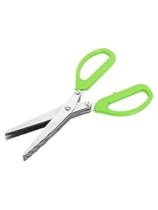 Scissors for Kitchen Use Home 1 Pc - 5-in-1 Multifunction Vegetable Scissor for General Use, Heavy Duty Meat Shears, Cooking, Stainless Steel 5-Blade Herb for Food, Chicken, Fish, Pizza