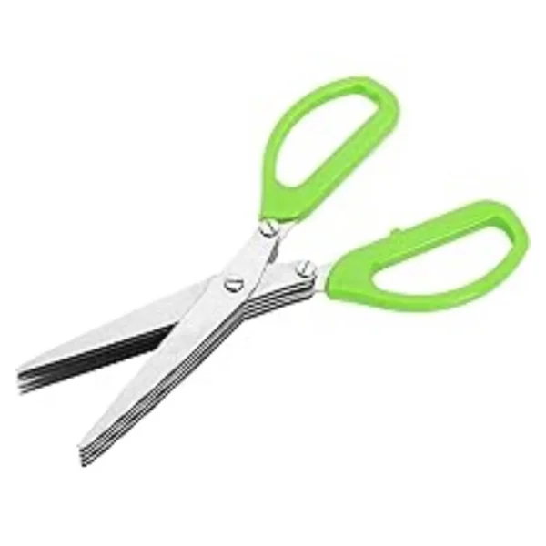 Scissors for Kitchen Use Home 1 Pc - 5-in-1 Multifunction Vegetable Scissor for General Use, Heavy Duty Meat Shears, Cooking, Stainless Steel 5-Blade Herb for Food, Chicken, Fish, Pizza
