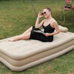 Bed, Inflatable with Built-in Electric Pump, 3 Mins Quick Self-Inflation/Deflation Guest Air Mattress, Blow Up Bed for Home Portable Camping Travel