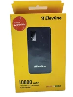 ElevOne by Ambrane 10000mAh Power Bank, 10.5W Fast Charging, Triple Output, Type C PD, Li-Polymer, Multi-Layer Protection for Smartphones & Other Type-C Devices (Rapid 11, Black)