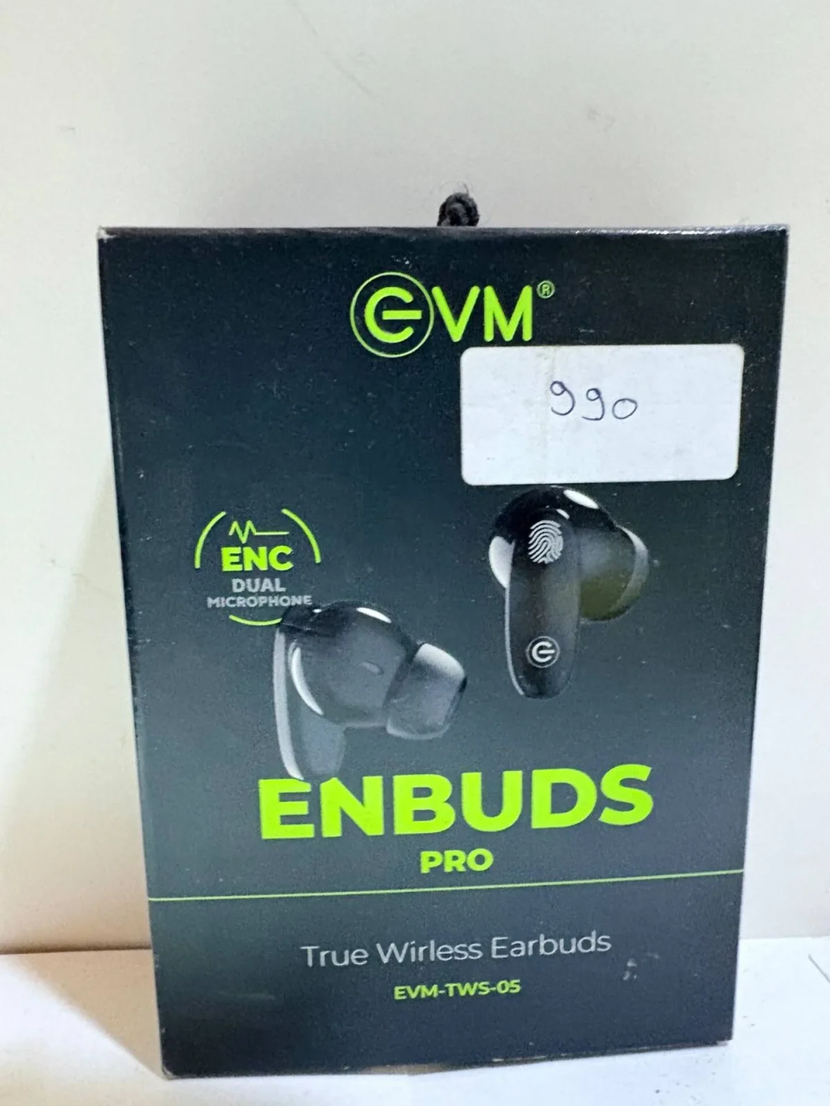 EVM EnBuds Pro TWS - 44 Hours Playtime - True Wireless Earbuds with ENC & Quad Mics - Type C Charging Port - 13mm Speakers, 500 mAh Battery & BT 5.3-1 Year Warranty (EVM-TWS-05-P) (Black) - Image 2