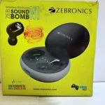 ZEBRONICS Zeb-Sound Bomb 1 TWS Earbuds with BT5.0, Up to 12H Playback, Touch Controls, Voice Assistant, Splash Proof with Type C Portable Charging Case (Black)