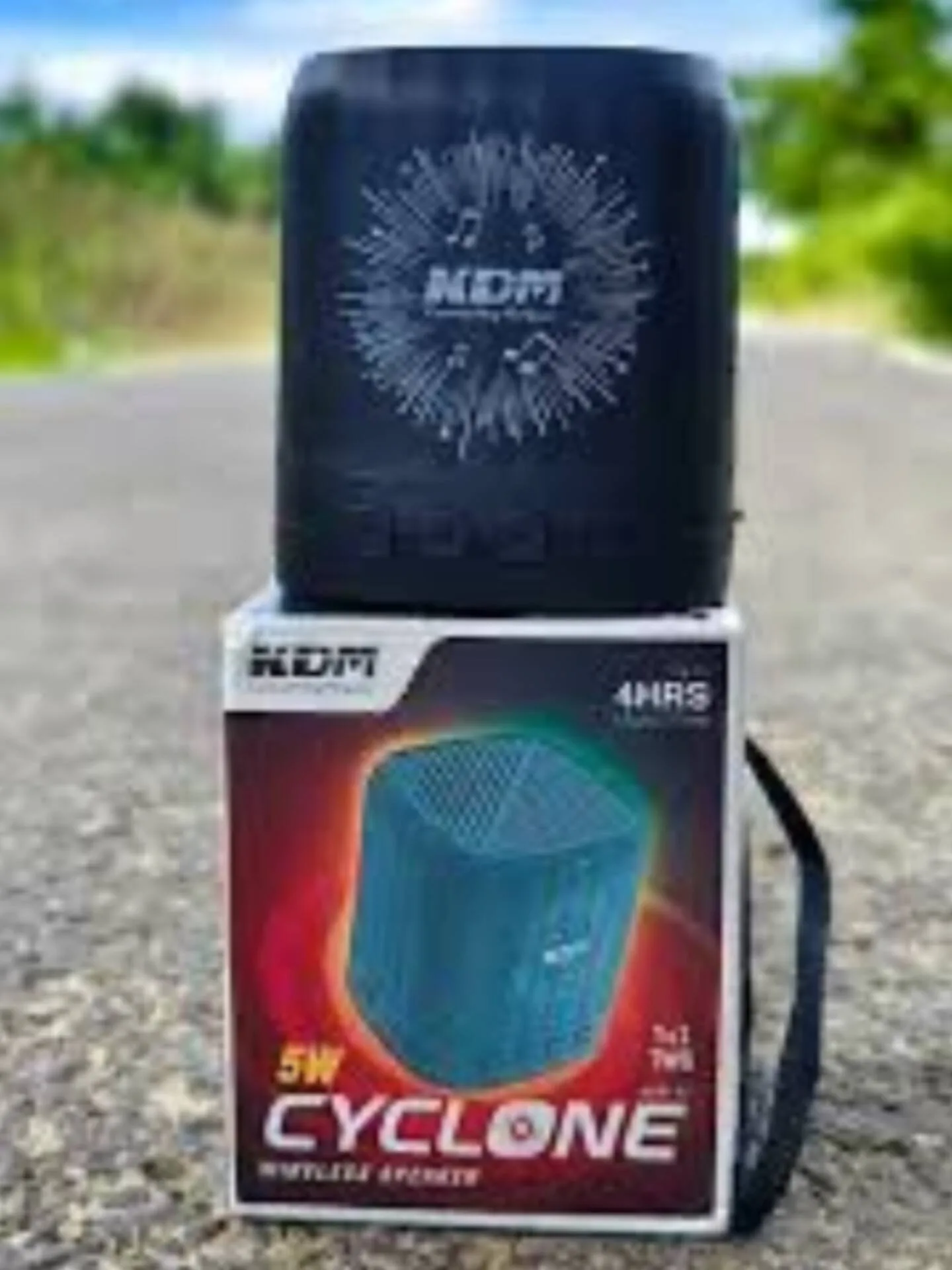 InShot_20250825_192407642 NDM Classic Mini-X Tuneroll Wireless Speaker, BT/USB/TF/FM, 5W Output, 80-20kHz Frequency Response, 5Hrs Playtime, 500mAh Battery (Black) - Image 1