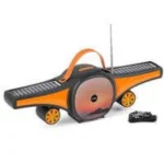 CLUBCLASSY CLUBCLASSY Rock Music Airplane Design Bluetooth Wireless Speaker with Solar Panel FM Radio